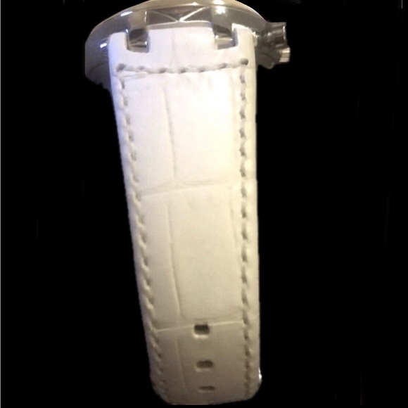 Michael Kors MK5003 Multi-face Unisex Alligator Print Band Silver Analog Watch - Picture 2 of 7